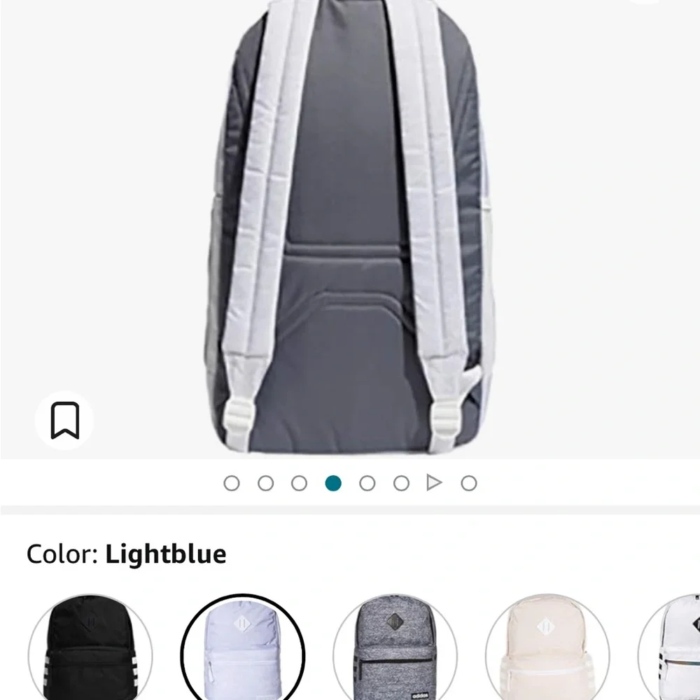 adidas Classic 3S Backpack, Pink Tint/White, One Size - light pink